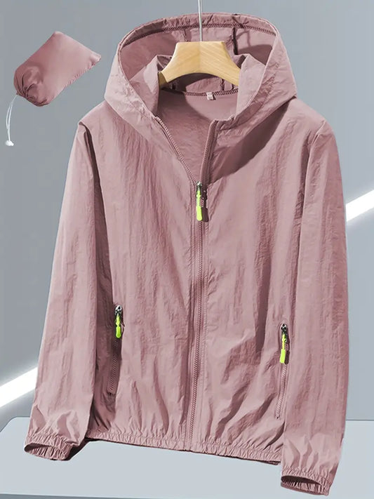 Aventra Women’s Lightweight Full-Zip Outdoor Hooded Jacket